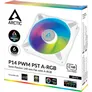 ARCTIC Gehäuselüfter P14 PWM PST A-RGB 0dB weiß, 140 mm, 4-pin