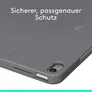Logitech Combo Touch Tastatur-Case Grau, US-Layout für iPad Air 13" M2 2024, M3 2025
