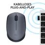 Logitech M170 Kabellose Maus Grau