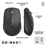 Logitech MX Anywhere 3S for Business, Grafit - Kabellose & Kompakte Performance Maus, inkl. Logi-Bolt Adapter