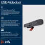 Poly Studio R30 Plus (Business-Kit) - 4K USB-Video-Bar + Bluetooth Remote + HP USB-C Dock G5