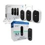 Arlo Essential 2 2K Outdoor Kamera außen - 3er Set weiß + Doorbell