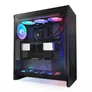 NZXT H7 Flow Black RGB (2024) Midi Tower ATX Gaming Gehäuse schwarz mit Glasfenster