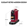 Nespresso Kaffeekapselmaschine Krups XN7415 CitiZ Kirschrot