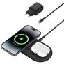 Belkin BOOST CHARGE PRO 2in1 Ladepad Qi2 15 Watt kabellos magnetisch USB-C Kabel u. Netzteil schwarz