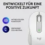 Logitech Signature M650 Pale Grey L (Rechtshändig) - Bluetooth, Logi Bolt, 4000 DPI, Unterstützt von Logi Options+