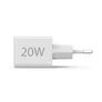 Hama 201991 Schnellladegerät, 1x USB-C PD, 1x USB-A QC, Mini-Ladegerät, 20 W, Weiß
