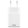 Hama 201991 Schnellladegerät, 1x USB-C PD, 1x USB-A QC, Mini-Ladegerät, 20 W, Weiß