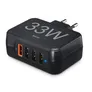 Hama 201629 Schnellladegerät 4 Ports, Qualcomm® 3.0, 1x USB-A QC, 3x USB-A, 33 W, Schw.
