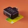 Hama 201629 Schnellladegerät 4 Ports, Qualcomm® 3.0, 1x USB-A QC, 3x USB-A, 33 W, Schw.