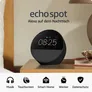 Amazon Echo Spot (2024) Smart Clock mit sattem Klang und Alexa schwarz