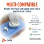 Poly Voyager Free 60+ UC M White Sand Earbuds + BT700 USB-A Adapter + Touchscreen-Ladeetui