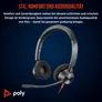 Poly Blackwire 3320 USB-C Stereo-Headset inkl. USB-C/A-Adapter, UC-zertifiziert