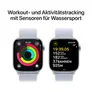 Apple Watch Series 10 GPS 46mm Aluminium Silber Sport Loop Blue Cloud