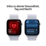 Apple Watch Series 10 GPS 46mm Aluminium Silber Sport Loop Blue Cloud