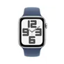 Apple Watch SE GPS 44mm Alu Silber Sportarmband Denim - S/M