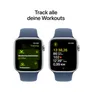 Apple Watch SE GPS 44mm Alu Silber Sportarmband Denim - S/M