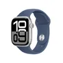 Apple Watch Series 10 LTE 42mm Silver Aluminiumgehäuse mit Denim Sportarmband - S/M
