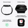 Apple Watch Series 10 LTE 42mm Silver Aluminiumgehäuse mit Denim Sportarmband - S/M