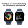 Apple Watch Series 10 LTE 42mm Silver Aluminiumgehäuse mit Denim Sportarmband - S/M