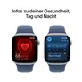 Apple Watch Series 10 LTE 42mm Silver Aluminiumgehäuse mit Denim Sportarmband - S/M