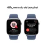 Apple Watch Series 10 LTE 42mm Silver Aluminiumgehäuse mit Denim Sportarmband - S/M