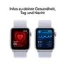 Apple Watch SE GPS 44mm Alu Silber Sport Loop Armband Blue Cloud