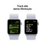 Apple Watch SE GPS 44mm Alu Silber Sport Loop Armband Blue Cloud