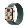Apple Watch SE GPS 44mm Alu Polarstern Sport Loop Armband Seegrün