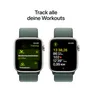 Apple Watch SE GPS 44mm Alu Polarstern Sport Loop Armband Seegrün