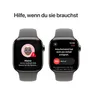 Apple Watch Series 10 LTE 42mm Natural Titangehäuse mit Stone Grey Sportarmband - M/L