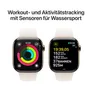 Apple Watch Series 10 LTE 42mm Gold Titangehäuse mit Starlight Sportarmband - S/M