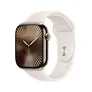 Apple Watch Series 10 LTE 46mm Gold Titangehäuse mit Starlight Sportarmband - M/L
