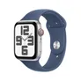 Apple Watch SE GPS + Cellular 44mm Alu Silber Sportarmband Denim - M/L