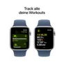 Apple Watch SE GPS + Cellular 44mm Alu Silber Sportarmband Denim - M/L