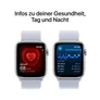 Apple Watch SE GPS + Cellular 44mm Alu Silber Sport Loop Armband Blaue Wolke