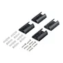 Hama 00220990 Alu-Kabelkanal, halbrund, 110 x 3,3 x 1,8 cm, Schwarz