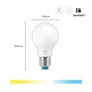 WiZ 60W E27 Standardform dimmbar warm-/kaltweiß Milchglas