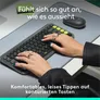 Logitech POP Icon Keys Grafit - Kabellose Multi-Device-Tastatur, Anpassbare Tasten mit der Logi Options+ App