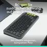 Logitech POP Icon Combo Grafit - Bluetooth®-Tastatur-Maus-Set, Multi-Device, 15 anpassbare Tasten mit der Logi Options+ App