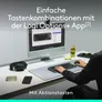 Logitech POP Icon Combo Grafit - Bluetooth®-Tastatur-Maus-Set, Multi-Device, 15 anpassbare Tasten mit der Logi Options+ App
