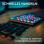 Logitech G915 X LIGHTSPEED Tactile-Switches, Schwarz, Tri-Mode-Konnektivität, KEYCONTROL, mechanische GL-Schalter und LIGHTSYNC RGB