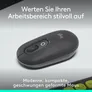 Logitech POP Icon Mouse mit personalisierbarem Emoji, Grafit, SilentTouch-Technologie, Easy-Switch-Taste (Bis zu 3 Geräte)