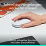 Logitech POP Icon Mouse mit personalisierbarem Emoji, Weiß, SilentTouch-Technologie, Easy-Switch-Taste (Bis zu 3 Geräte)