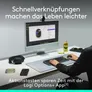 Logitech POP Icon Mouse mit personalisierbarem Emoji, Weiß, SilentTouch-Technologie, Easy-Switch-Taste (Bis zu 3 Geräte)