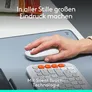 Logitech POP Icon Mouse mit personalisierbarem Emoji, Weiß, SilentTouch-Technologie, Easy-Switch-Taste (Bis zu 3 Geräte)