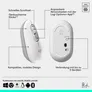 Logitech POP Icon Mouse mit personalisierbarem Emoji, Weiß, SilentTouch-Technologie, Easy-Switch-Taste (Bis zu 3 Geräte)