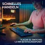 Logitech G915 X (kabelgebunden) Tactile-Switches, Schwarz, KEYCONTROL, mechanische GL-Schalter und LIGHTSYNC RGB
