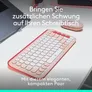Logitech POP Icon Combo Rosé - Bluetooth®-Tastatur-Maus-Set, Multi-Device, 15 anpassbare Tasten mit der Logi Options+ App