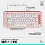 Logitech POP Icon Combo Rosé - Bluetooth®-Tastatur-Maus-Set, Multi-Device, 15 anpassbare Tasten mit der Logi Options+ App